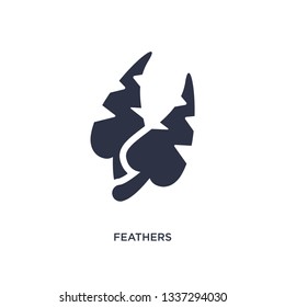 feathers isolated icon. Simple element illustration from brazilia concept. feathers editable logo symbol design on white background. Can be use for web and mobile.