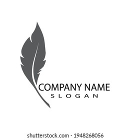 Feathers Logo Vorlage Vektorsymbol-Natur