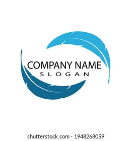 Feathers Logo Template vector symbol nature