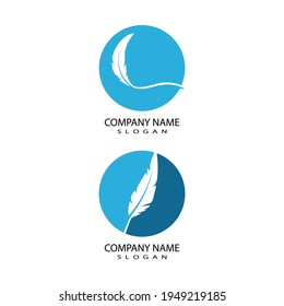Feathers Logo Template vector symbol nature