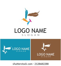 Feathers Logo Template vector symbol nature