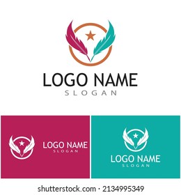 Feathers Logo Template vector symbol nature