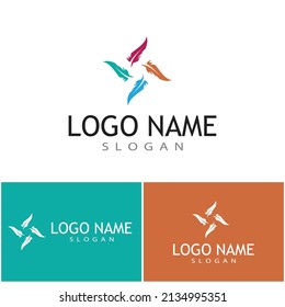 Feathers Logo Template vector symbol nature