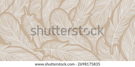 Feathers luxury abstract vector design. Monochrome two color vector art for wallpapers, covers, posters or banners