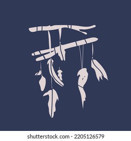 Plumas en palos para tus diseños, amuleto, etnos