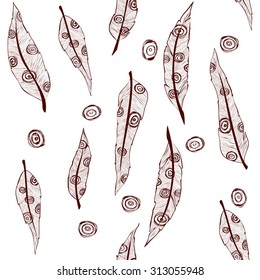 feathers ornament pattern vector nature