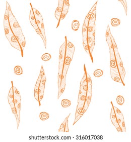 feathers ornament pattern vector nature