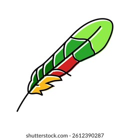 feathers parrot bird color icon vector. feathers parrot bird sign. isolated symbol illustration