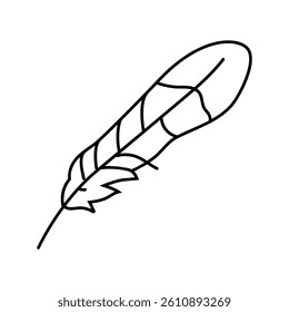 feathers parrot bird line icon vector. feathers parrot bird sign. isolated contour symbol black illustration