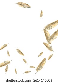 feathers pattern on a white background. This seamless design features a variety of colorful, detailed feathers, perfect for adding a touch of nature and elegance to any project or decor.