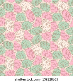 Feathers seamless ornate pattern. Abstract background with plums. Decorative texture with fuzz. Fabric texture with wings