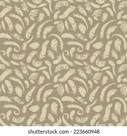feathers seamless pattern