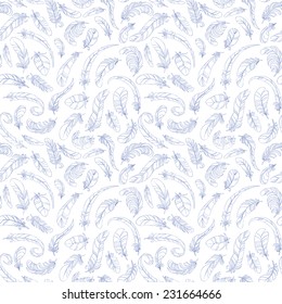 feathers seamless pattern