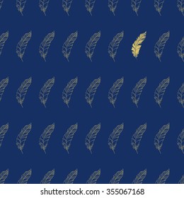 feathers. seamless pattern