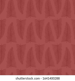 Feathers seamless pattern. Vector stock illustration.