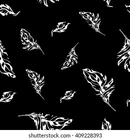 feathers seamless vector illustration

