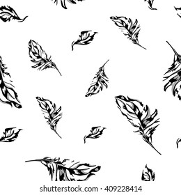 feathers seamless vector illustration
