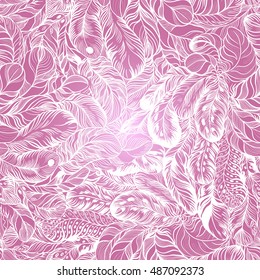 Feathers - seamless wallpaper. Use printed materials, signs, items, websites, maps, posters, postcards, packaging.