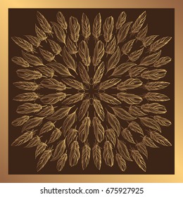 Feathers. A set of elements in the style of Boho. Contour illustrations for the creation of tattoos, coloring, clothing design and printed products.