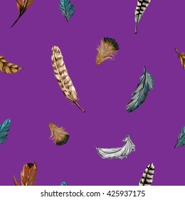 Feathers vector illustration of a beautiful design seamless,  design prints textile