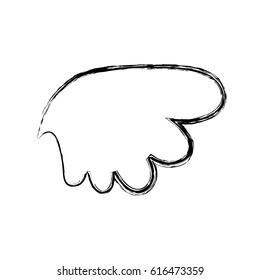 Feathers wing silhouette