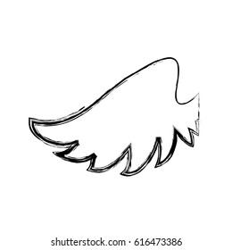 Feathers wing silhouette