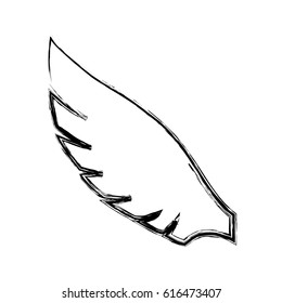 Feathers wing silhouette