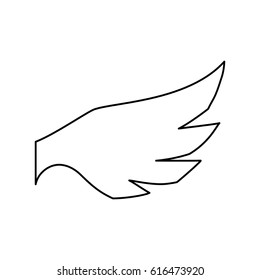 Feathers wing silhouette