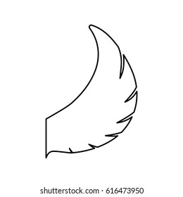 Feathers wing silhouette