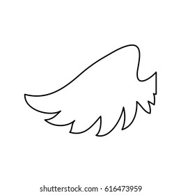 Feathers Wing Silhouette Stock Vector (Royalty Free) 616473959 ...