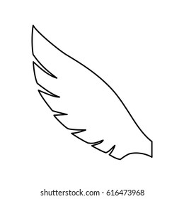 Feathers wing silhouette
