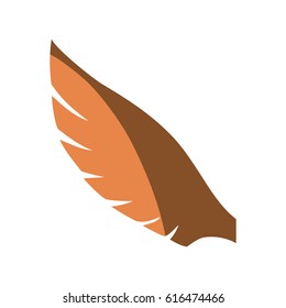 Feathers wing silhouette