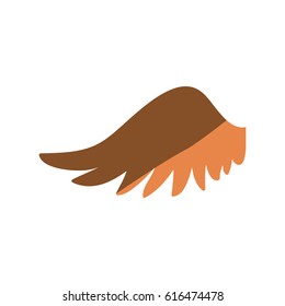 Feathers wing silhouette