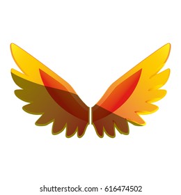 Feathers wing silhouette