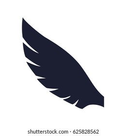 Feathers wing silhouette