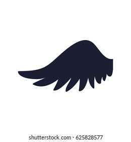 Feathers wing silhouette