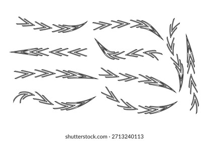 Feather-Style Decorative Arrow Brush Set.