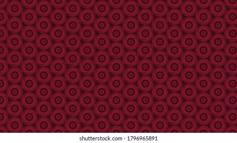 Feathery eagle eye style vector pattern in red.
