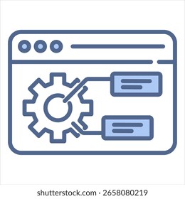 Ilustración vectorial de icono azul