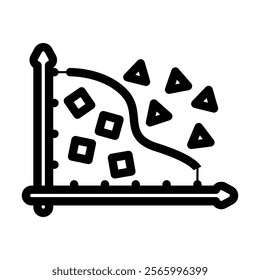 feature extraction machine learning line icon vector. feature extraction machine learning sign. isolated contour symbol black illustration