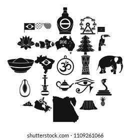 Feature icons set. Simple set of 25 feature vector icons for web isolated on white background