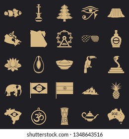 Feature icons set. Simple set of 25 feature vector icons for web for any design