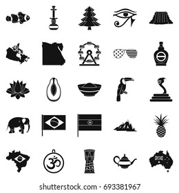 Feature icons set. Simple set of 25 feature vector icons for web isolated on white background