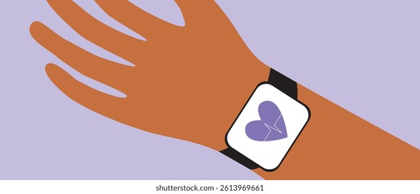 Feature individuals using smartwatches with AI powered health tools, flat vector illustration for sstkWellness