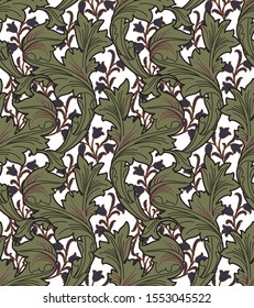 feature pattern decorated with decorative flowers Designed for fabric printing