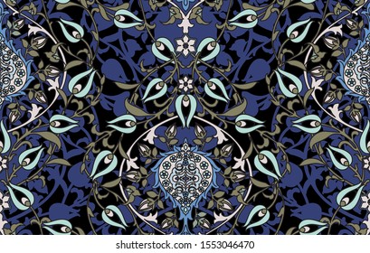 feature pattern decorated with decorative flowers Designed for fabric printing