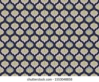 feature pattern decorated with decorative flowers Designed for fabric printing