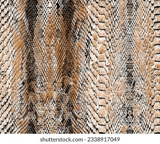 a feature pattern suitable for a colorful textile made of snake skin