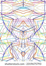 A feature pattern suitable for textiles consisting of fine lines