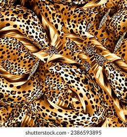 a feature pattern suitable for wild textiles made of animal skin (leopard-cheetah-lion)